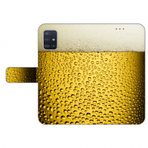 Samsung Galaxy A51 Schutzhülle Handy Tasche mit Bilddruck Bier