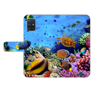 Samsung Galaxy A51 Handy Hülle mit Fotodruck Aquarium Schildkröten