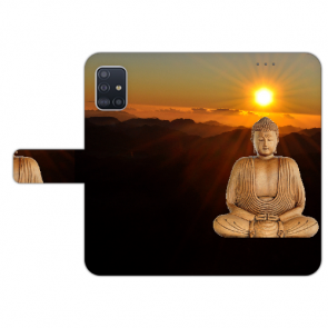 Samsung Galaxy A51 Handy Hülle Tasche mit Frieden buddha Bilddruck 