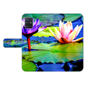 Samsung Galaxy A51 Handy Hülle mit Fotodruck Lotosblumen Etui