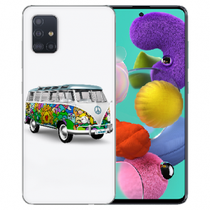 Silikon TPU Hülle für Samsung Galaxy A41 mit Bilddruck Hippie Bus