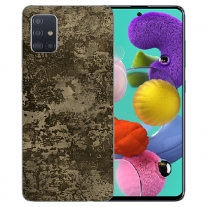 Silikon TPU Hülle mit Bilddruck Braune Muster für Samsung Galaxy A31 