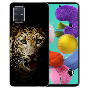 Samsung Galaxy A51 Silikon Schutzhülle TPU Case mit Leopard Bilddruck