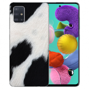 Schutzhülle TPU Silikon für Samsung Galaxy A31 mit Bilddruck Kuhmuster