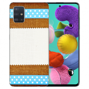 Samsung Galaxy A51 Silikon TPU Handy Hülle mit Muster Fotodruck Etui