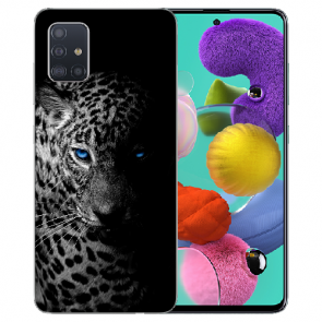 Samsung Galaxy Note 10 lite TPU Hülle mit Leopard mit blauen Augen Bilddruck 