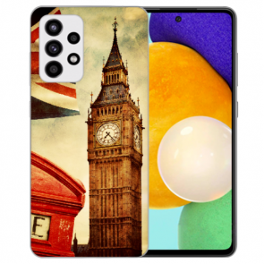 TPU Cover Hülle für Samsung Galaxy A52 (5G) / A52s (5G) Bild Namendruck Big Ben London