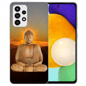 TPU Silikon Hülle für Samsung Galaxy A82 (5G) mit Frieden buddha Foto Druck 