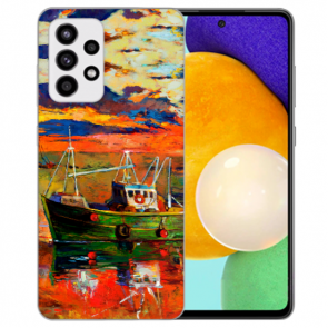 Samsung Galaxy A32 5G Schutzhülle Silikon TPU Case mit Gemälde Bilddruck 