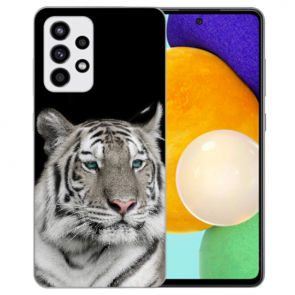 TPU Silikon Hülle für Samsung Galaxy A82 (5G) mit Tiger Foto Druck