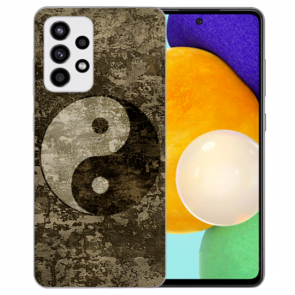 Samsung Galaxy A32 5G Schutzhülle Silikon TPU Case mit Yin Yang Bilddruck