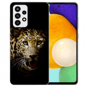 Schutzhülle Silicon Case mit Bilddruck Leopard für Samsung Galaxy A52 (5G) / A52s (5G)