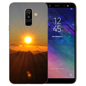 Samsung Galaxy J6 (2018) Silikon TPU Hülle mit Sonnenaufgang Fotodruck 