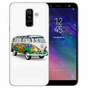Samsung Galaxy J6 (2018) Silikon TPU Hülle mit Hippie Bus Fotodruck 