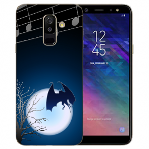 Samsung Galaxy A6 Plus 2018 TPU Hülle mit Fledermaus-mond Bilddruck