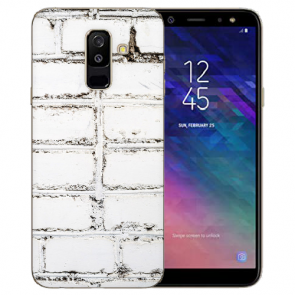 Samsung Galaxy A6 Plus 2018 TPU Hülle mit Bilddruck Weiße Mauer