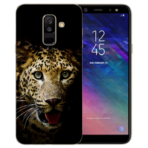 Samsung Galaxy A6 Plus 2018 Silikon TPU Hülle mit Leopard Bilddruck