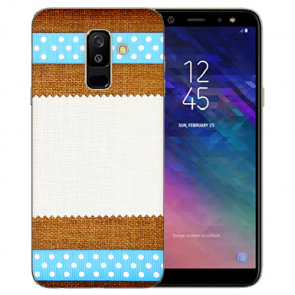 Samsung Galaxy A6 2018 Silikon TPU Hülle mit Bilddruck Muster Etui