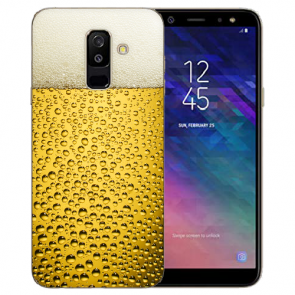 Samsung Galaxy A6 Plus 2018 Silikon TPU Hülle mit Bier Bilddruck 