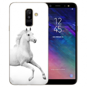 Samsung Galaxy J6 Plus (2018) Schutzhülle Silikon mit Fotodruck Pferd