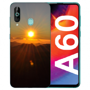Samsung Galaxy A60 Silikon TPU Hülle mit Fotodruck Sonnenaufgang
