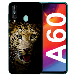 Silikon TPU Schutzhülle für Samsung Galaxy A60 mit Leopard Bilddruck