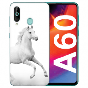 Silikon TPU Case Schutzhülle für Samsung Galaxy A60 mit Pferd Bilddruck