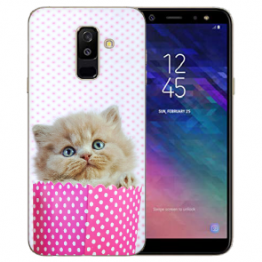 Samsung Galaxy A6 Plus 2018 TPU Hülle mit Bilddruck Kätzchen Baby 