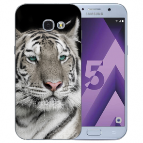 Samsung Galaxy A3 (2017) Silikon Schutzhülle mit Tiger Namen Bilddruck