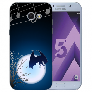Samsung Galaxy A3 (2017) Silikon TPU Hülle mit Fledermaus-mond Bilddruck