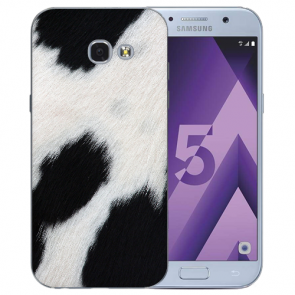 Samsung Galaxy A3 (2017) Silikon TPU Hülle mit Bilddruck Kuhmuster