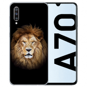 Silikon TPU Case Schutzhülle für Samsung Galaxy A70 mit Bilddruck Löwe 