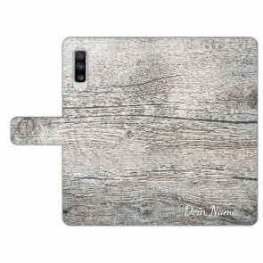 Personalisierte Handyhülle mit HolzOptik Grau Bilddruck für Huawei Y6 Pro (2019)