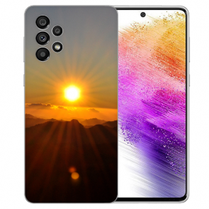 Silikoncover TPU Case Sonnenaufgang Bilddruck für Samsung Galaxy A73 (5G) 