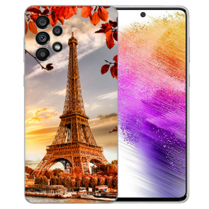 Handy TPU Cover für Samsung Galaxy A73 (5G) Eiffelturm Fotodruck 