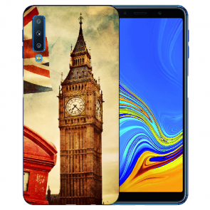 Samsung Galaxy A7 (2018) Silikon TPU Hülle mit Big Ben London Fotodruck 