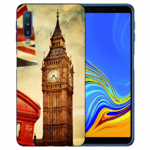 Samsung Galaxy A7 (2018) Silikon TPU Hülle mit Big Ben London Fotodruck