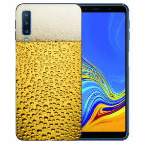 Samsung Galaxy A7 (2018) Silikon TPU Handy Hülle mit Bier Fotodruck 
