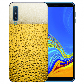 Samsung Galaxy A7 (2018) Silikon TPU Handy Hülle mit Bier Fotodruck