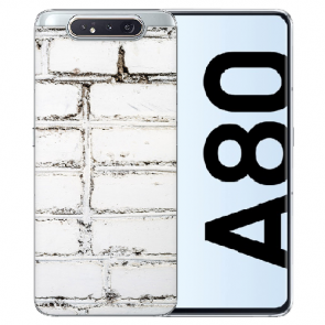 Samsung Galaxy A80 Silikon TPU mit Bilddruck Weiße Mauer