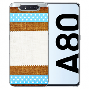 Samsung Galaxy A80 Silikon TPU mit Bilddruck Muster Etui