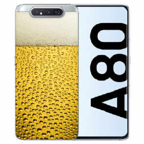 Silikon TPU Schutzhülle mit Bier Bilddruck für Samsung Galaxy A80