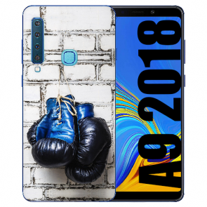 Samsung Galaxy A9 (2018) Silikon TPU Hülle mit Boxhandschuhe Bilddruck