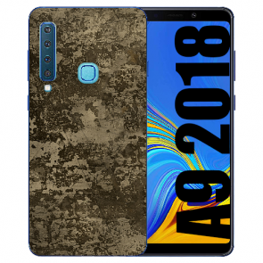 Silikon Hülle mit Bilddruck Braune Muster für Samsung Galaxy A9 (2018)