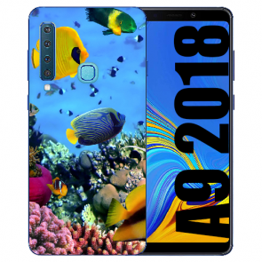 Samsung Galaxy A9 2018 Silikon Hülle mit Bilddruck Korallenfische