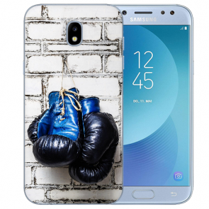 Samsung Galaxy J3 (2017) TPU-Silikon Hülle mit Fotodruck Boxhandschuhe 