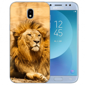 Samsung Galaxy J3 (2017) Silikon TPU Hülle mit Fotodruck Löwe