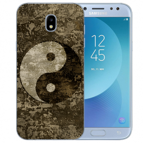 Samsung Galaxy J3 (2017) TPU Silikon Hülle mit Fotodruck Yin Yang