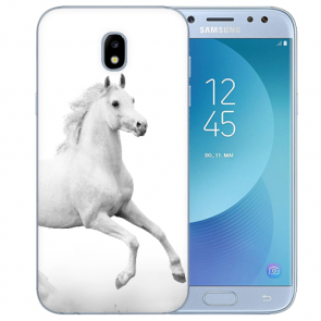 Schutzhülle TPU-Silikon mit Fotodruck Pferd für Samsung Galaxy J3 (2017)