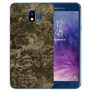 Samsung Galaxy J4 (2018) Silikon TPU Hülle mit Fotodruck Braune Muster